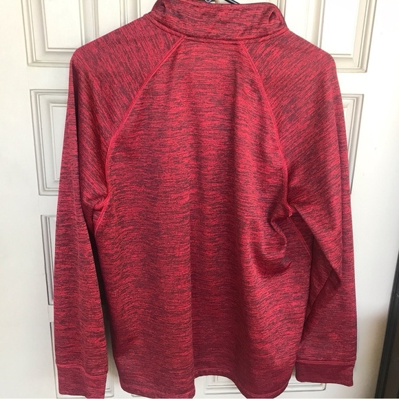 Tek Gear Dri Tek Athletic Shirt SzS 1/2 Zip Red Long Sleeves - Picture 2 of 7